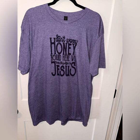 Gildan Purple Short Sleeve Tee - Picture 1 of 4